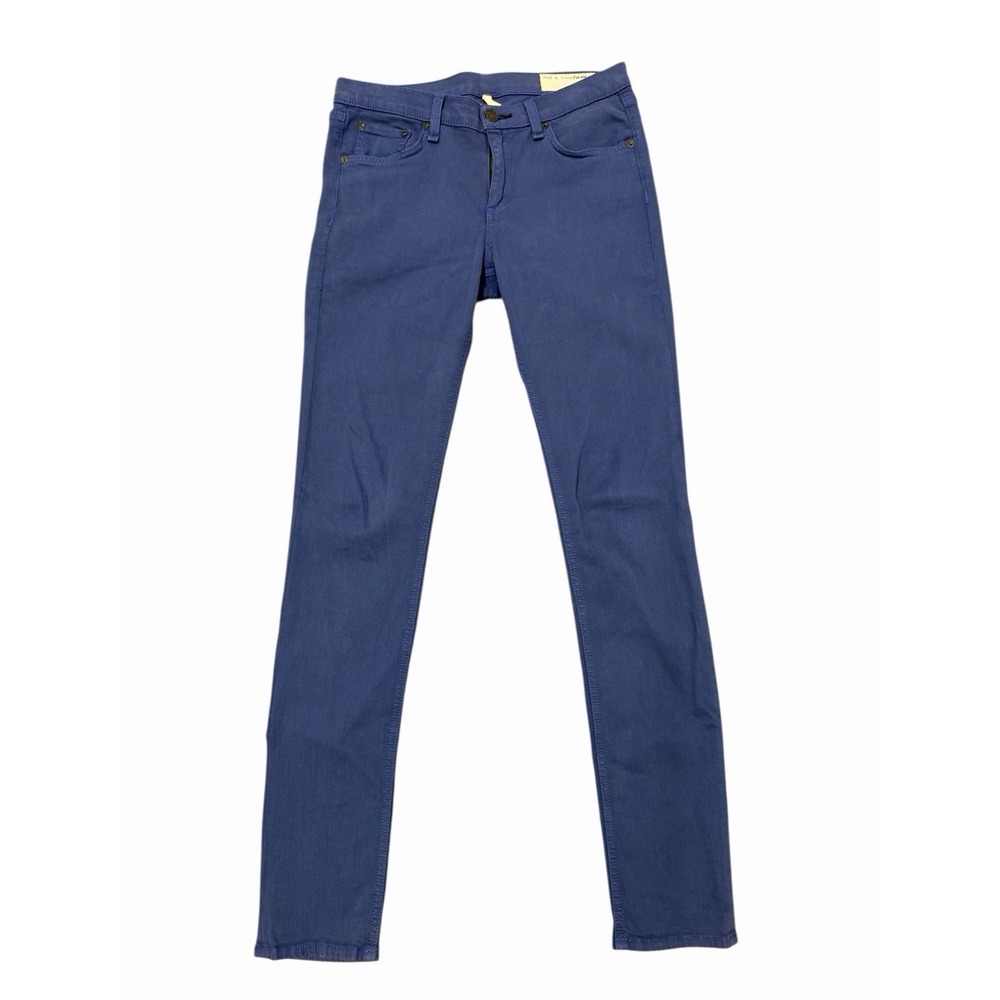 Rag & Bone‎ Skinny Jeans Womens Sz 28 In Maya Blue Tapered Leg Cotton Blend
